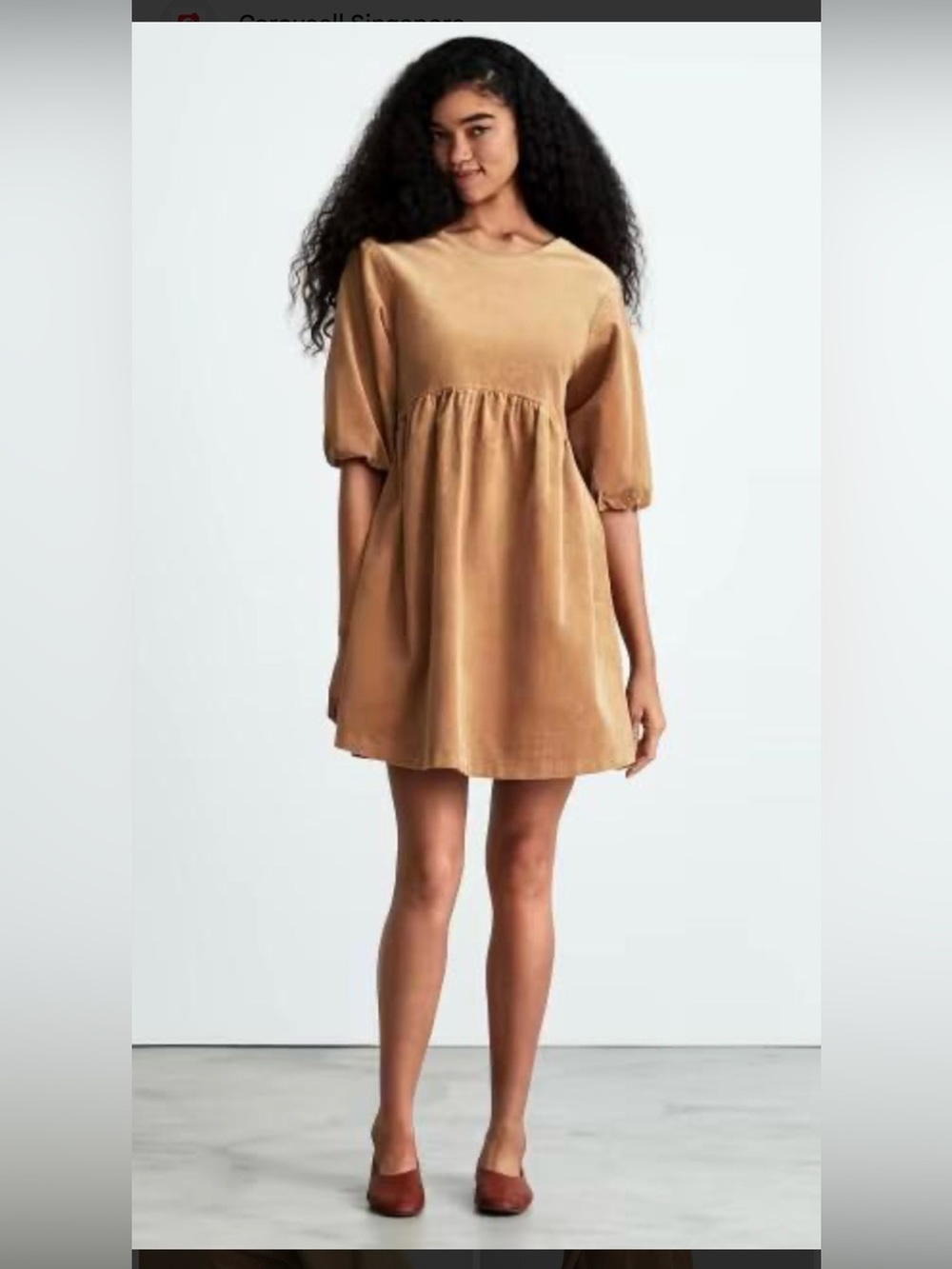Everlane corduroy mini Dress—xxs oversized, cotton